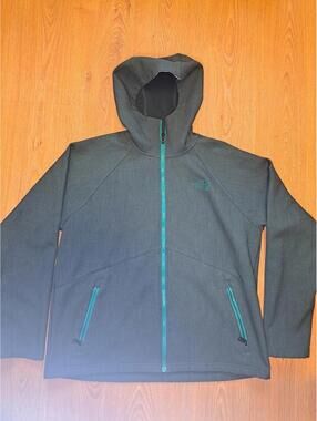 North Face Fleece Jacket Mens XL Green Full Zip Hoodie
